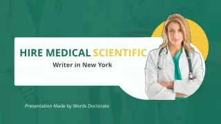 Hire Medical Scientific Writer in New York