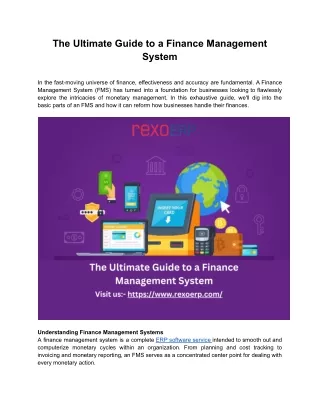 The Ultimate Guide to a Finance Management System