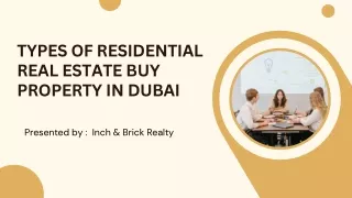 Different TYPES OF RESIDENTIAL REAL ESTATE BUY PROPERTY IN DUBAI