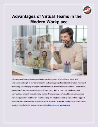Advantages of Virtual Teams in the Modern Workplace