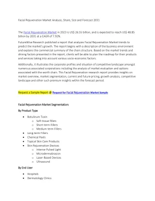 Facial Rejuvenation Market