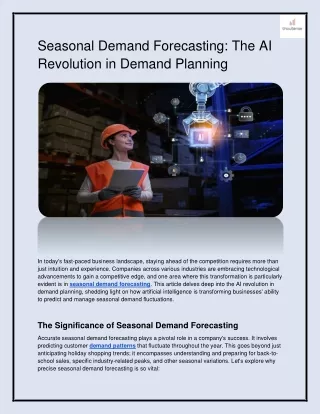 Seasonal Demand Forecasting_ The AI Revolution in Demand Planning