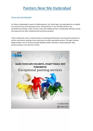 Painters Near Me Hyderabad