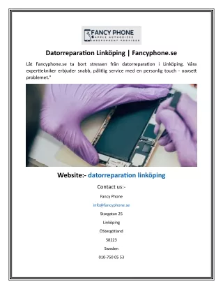 Datorreparation Linköping  Fancyphone.se