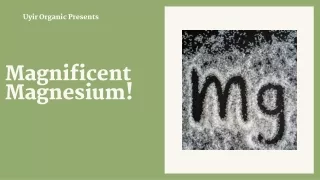 Magnificent Magnesium!