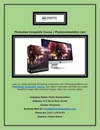 Photoshop Composite Course | Photomanipulation.com