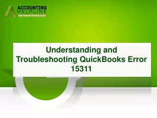 Instant Method To Troubleshoot QuickBooks Error 15311