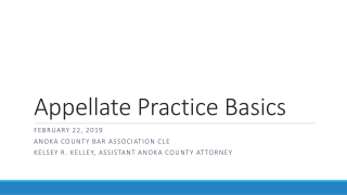 Appellate Practice Basics