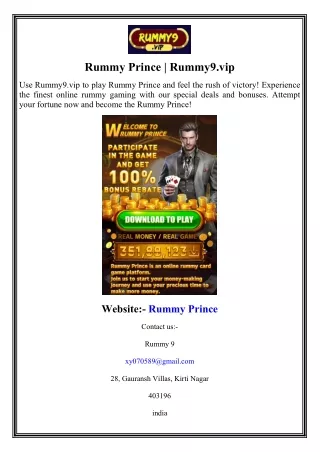 Rummy Prince  Rummy9.vip