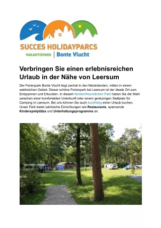 Camping nahe von Leersum in Holland Bonte Vlucht