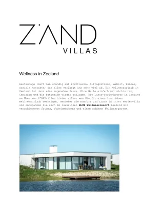 Wellness im wunderschönen Zeeland