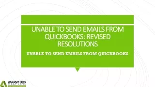 How to deal with Unable to Send Emails From QuickBooks issue