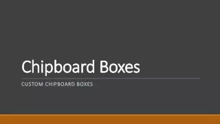 Chipboard Boxes