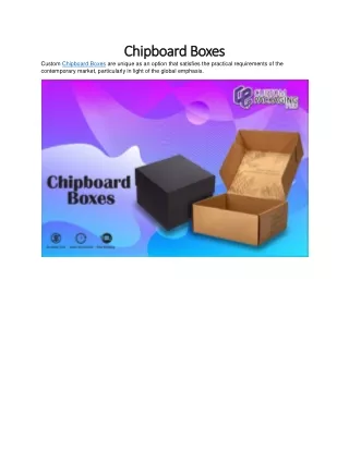 Chipboard Boxes