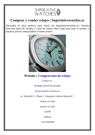 Comprar y vender relojes Superlativewatches.es