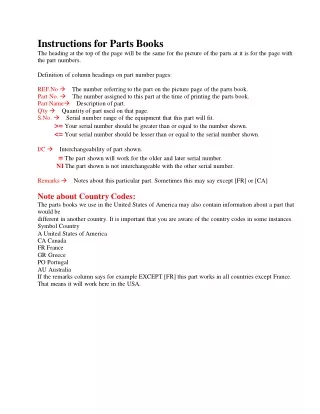 Kubota L4400H Tractor Parts Catalogue Manual