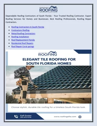 Rofing Company in Davie