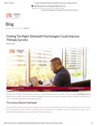 Telehealth Psychologists