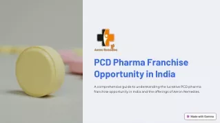 Best PCD Pharma Franchise Opportunity in India