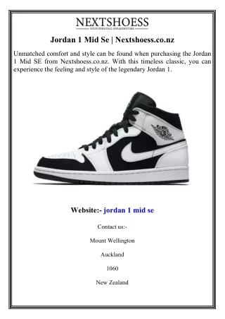 Jordan 1 Mid Se  Nextshoess.co.nz