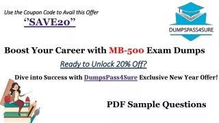 Elevate Your MB-500 Practice Test Journey in 2024! Achieve 20% Off at Pass4ure!