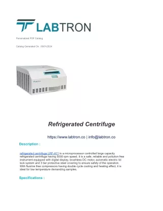 Refrigerated Centrifuge LRF-A11