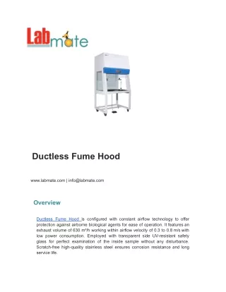 Ductless Fume Hood