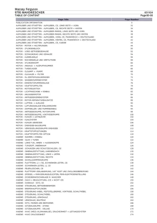 Massey Ferguson 9795 MAHDRESCHER Parts Catalogue Manual