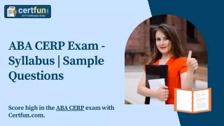 ABA CERP Exam - Syllabus | Sample Questions