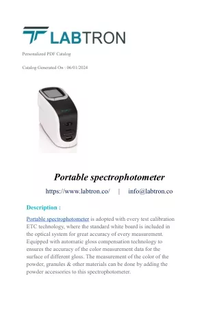 Portable spectrophotometer