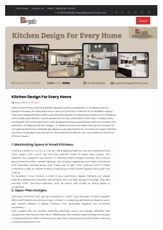 Kitchen Design For Every Home