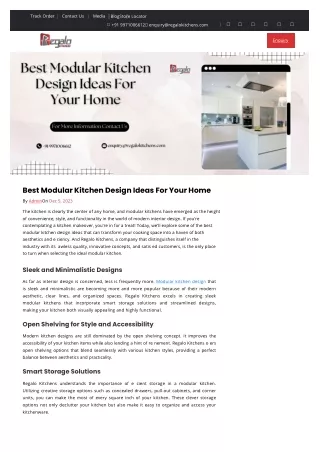 Best Modular Kitchen Design Ideas For Your Home