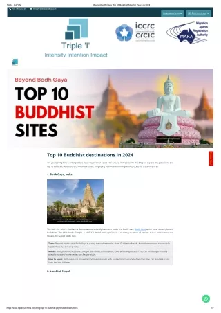 Buddhist Tourist Places in World