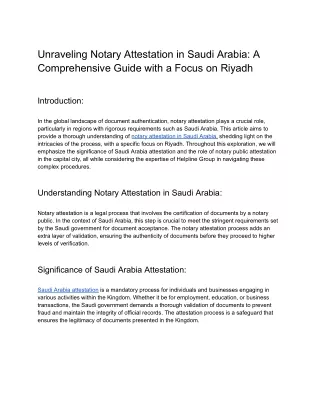 Unraveling Notary Attestation in Saudi Arabia_ A Comprehensive Guide with a Focus on Riyadh