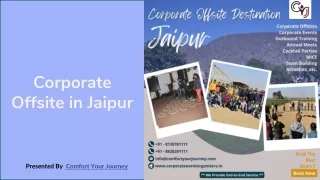 Corporate Offsite Venues in Jaipur