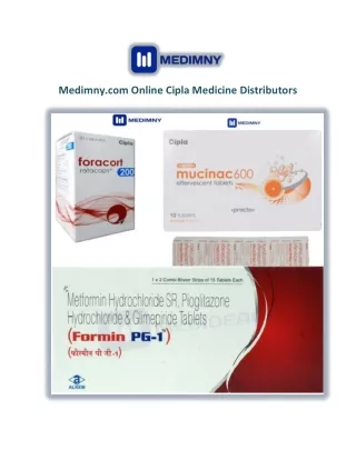 Medimny.com Find Reliable Online Cipla Medicine Distributors