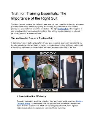 Triathlon Training Essentials_ The Importance of the Right Suit