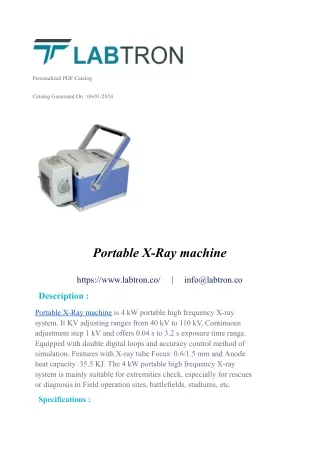 Portable X-Ray machine