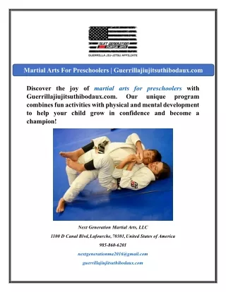 Martial Arts For Preschoolers  Guerrillajiujitsuthibodaux.com