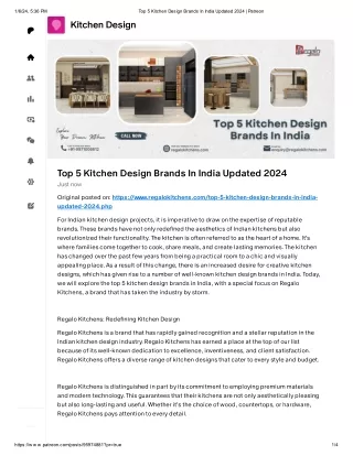 Top 5 Kitchen Design Brands In India Updated 2024