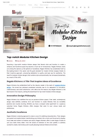 Top-notch Modular Kitchen Design