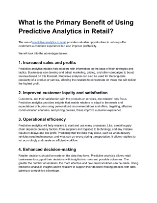 Predictive Analytics for Retail: 8 Ways to Achieve Success Becoming Game Changer