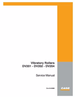 CASE DV202 Vibratory Roller Service Repair Manual