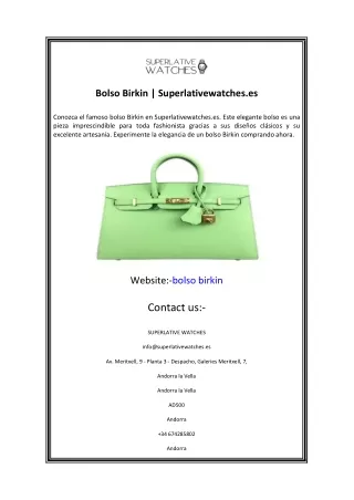 Bolso Birkin  Superlativewatches.es