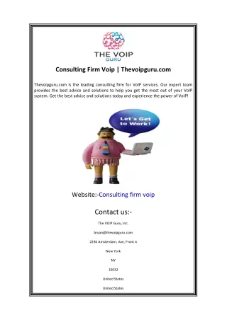 Consulting firm voip