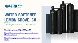 Water Softener Lemon Grove, CA