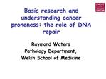 Basic research and understanding cancer proneness: the role of DNA repair