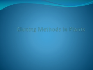 Cloning Methods in Plants