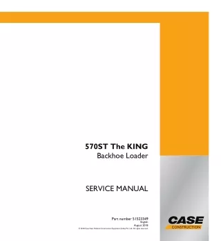 CASE 570ST The KING Backhoe Loader Service Repair Manual