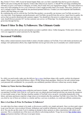 10 Compelling Reasons Why You Need buy x   views